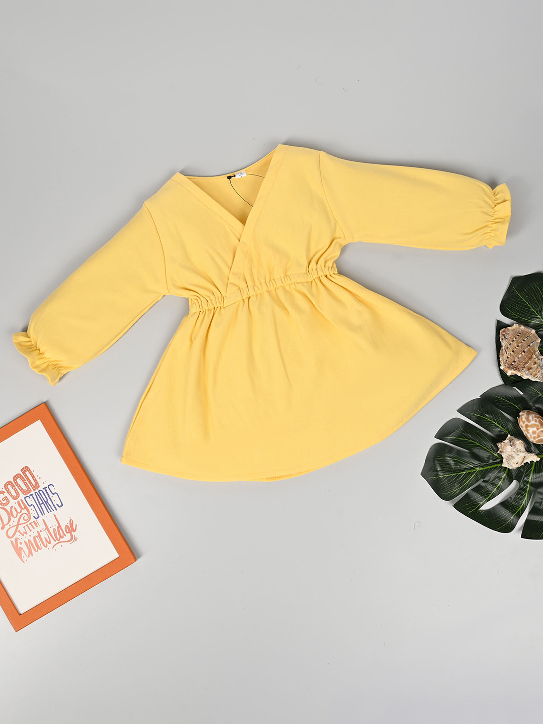 Hijo Kids Wear Girls V-Neck Wrap Mini Dress