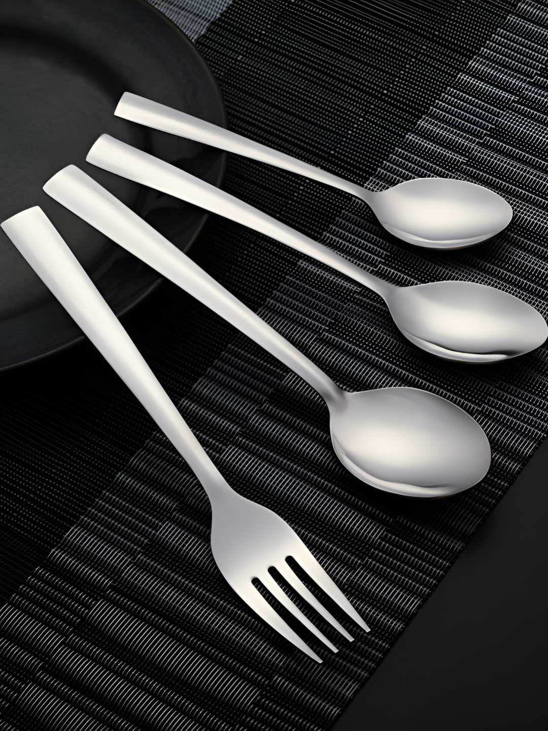 FNS Amigo Silver-Toned 24 Pieces Stainless Steel Cutlery Set
