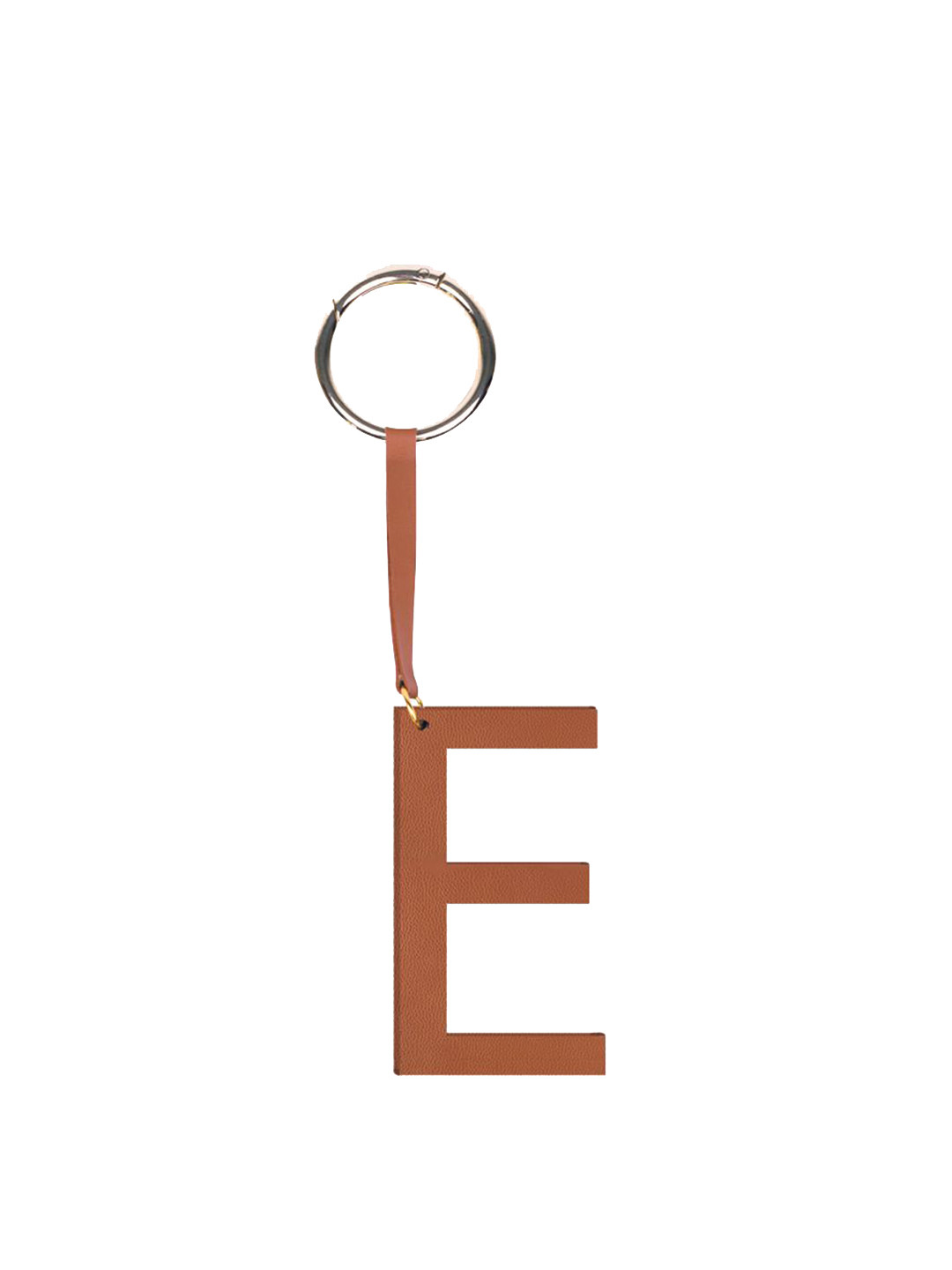 TANN TRIM Tan-Coloured Alphabet E Key Chain