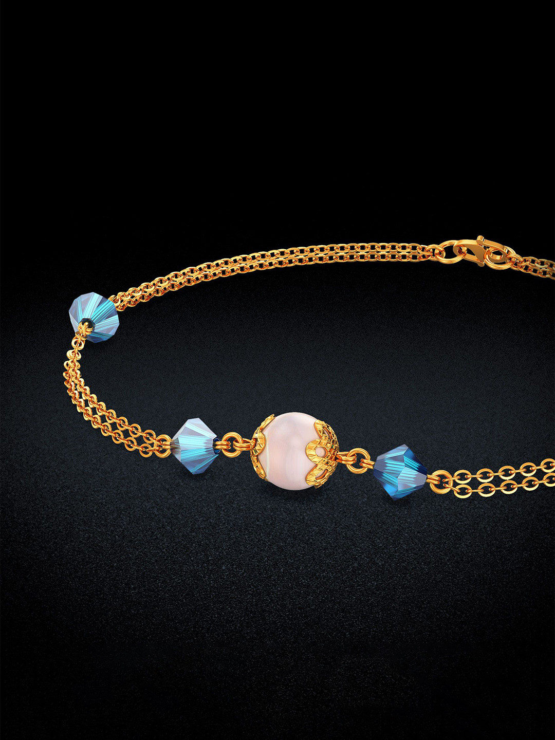 Joyalukkas Dazzling Bead Gold Bracelet