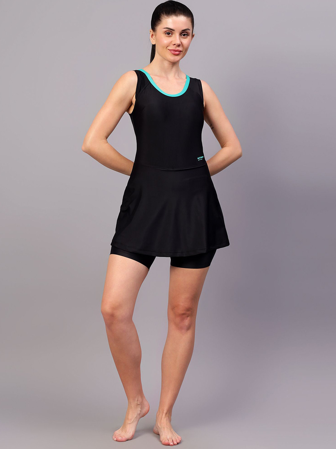 VIVA SWIMMING Round Neck Swimming Dress