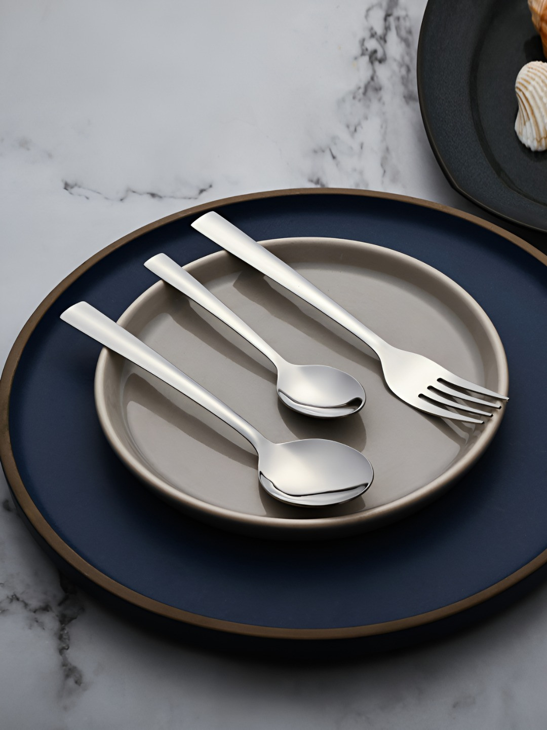 FNS Amigo Silver-Toned 18 Pieces Stainless Steel Cutlery Set