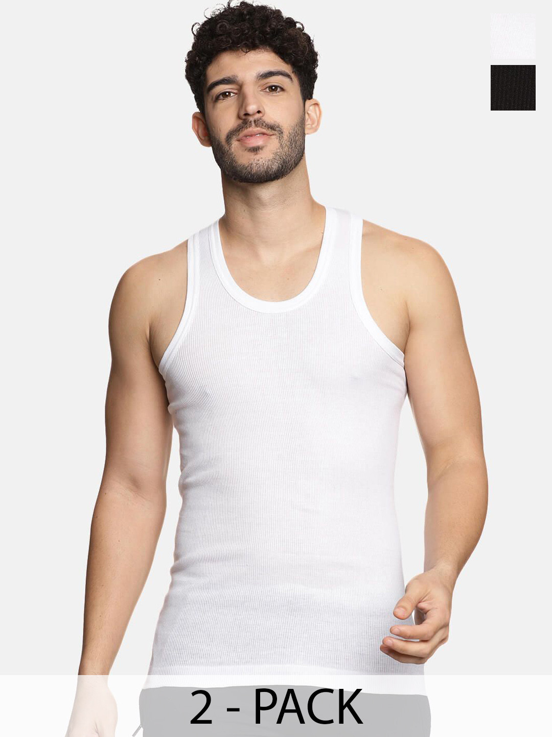 Lux Champion Pack Of 2 Cotton Undershirt Vests Lux-Champion-Derby-BW