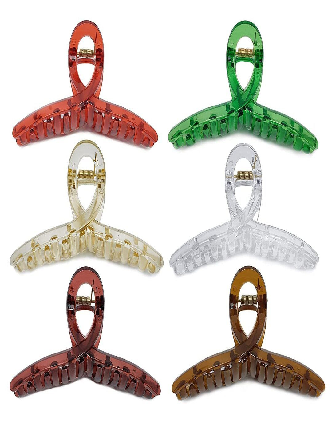 ANNA CREATIONS Women 6 Pcs Hair Claw Clip Long Clutches