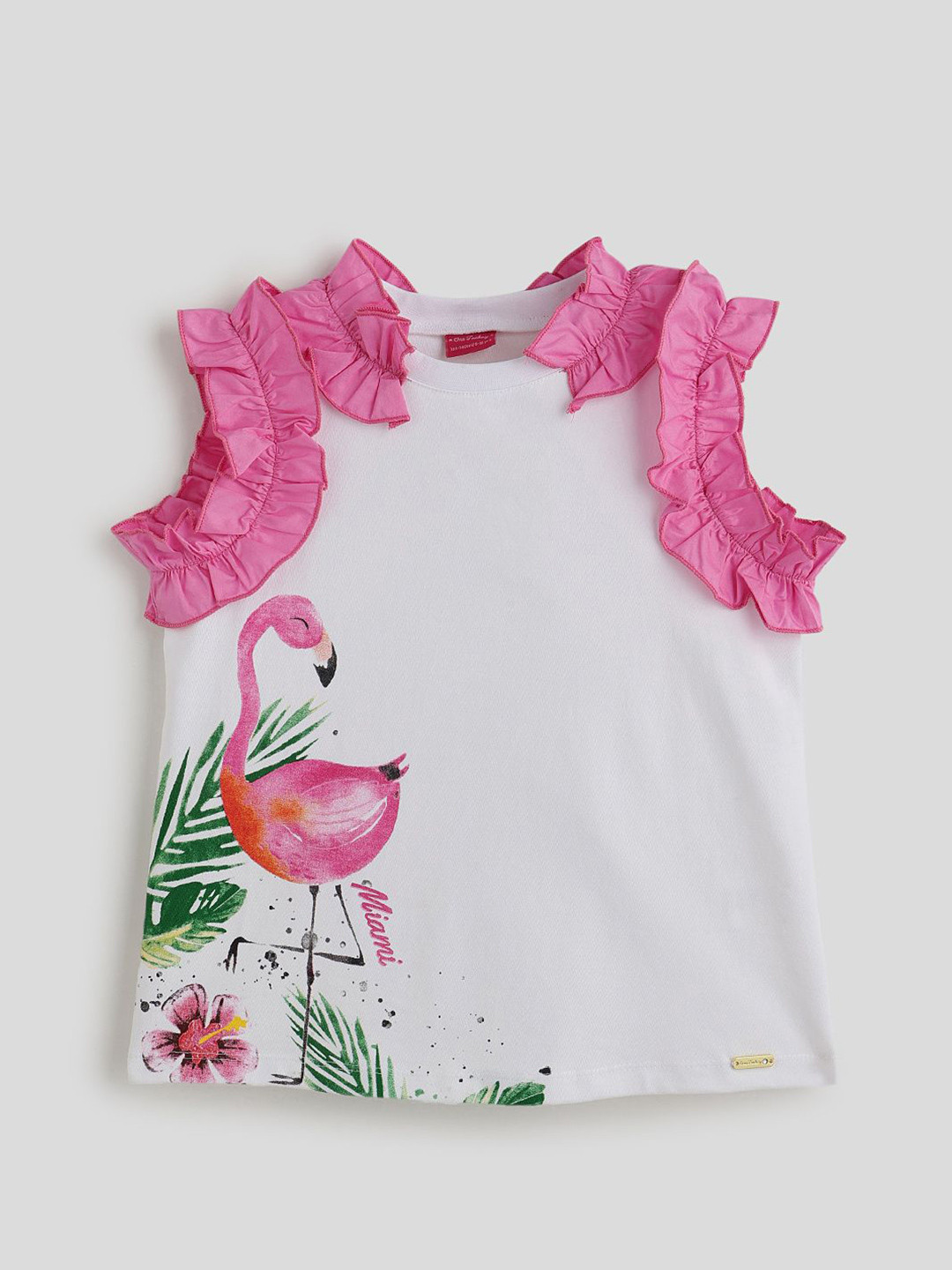 One Friday Kids-Girls Floral Print Cotton Top