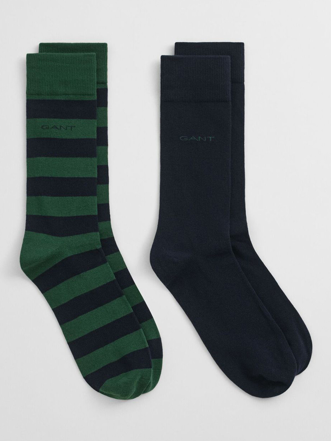 GANT Men Pack Of 2 Barstripe Calf Length Socks