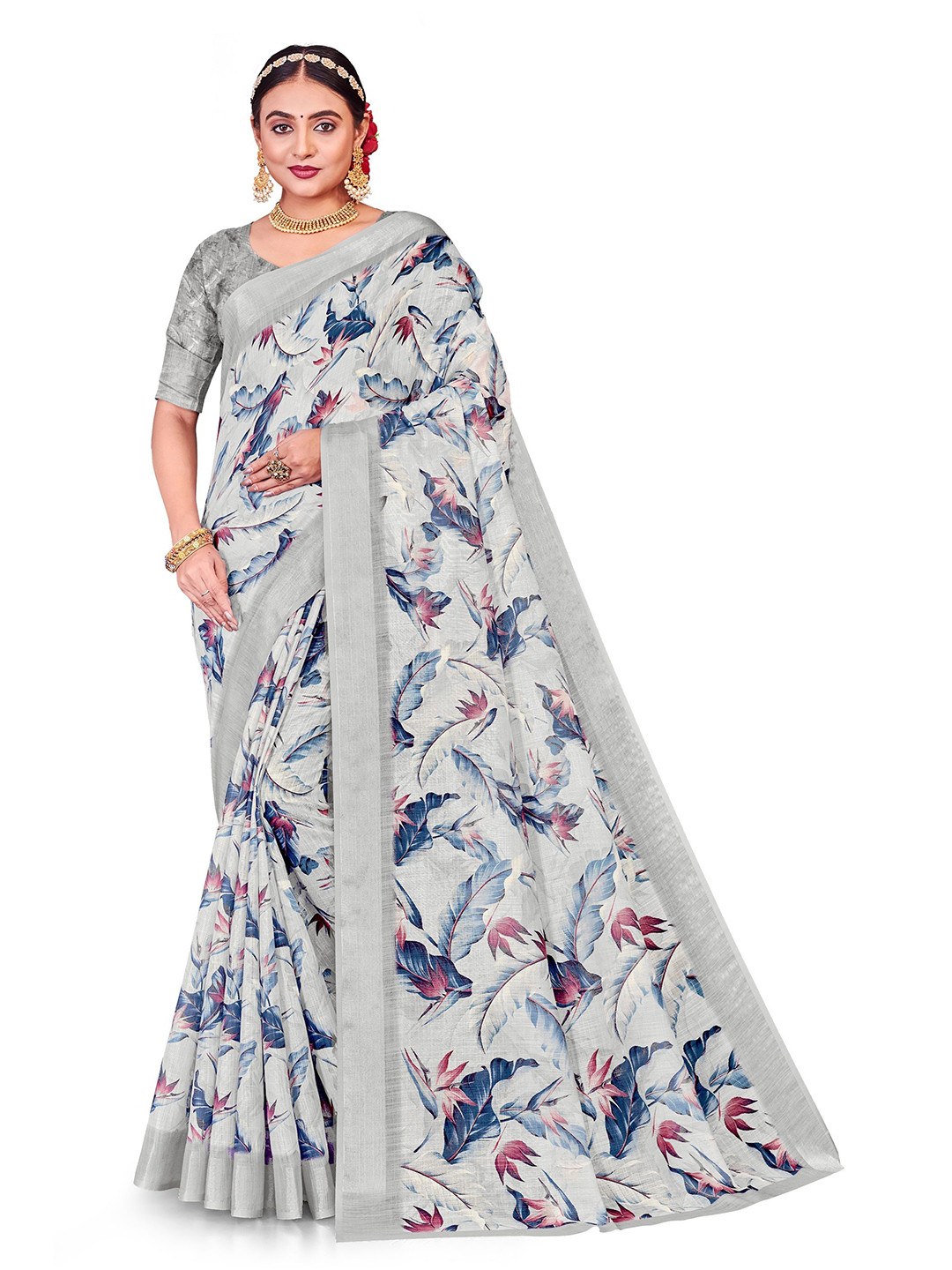 Lichee Ethnic Motifs Print Zari Saree