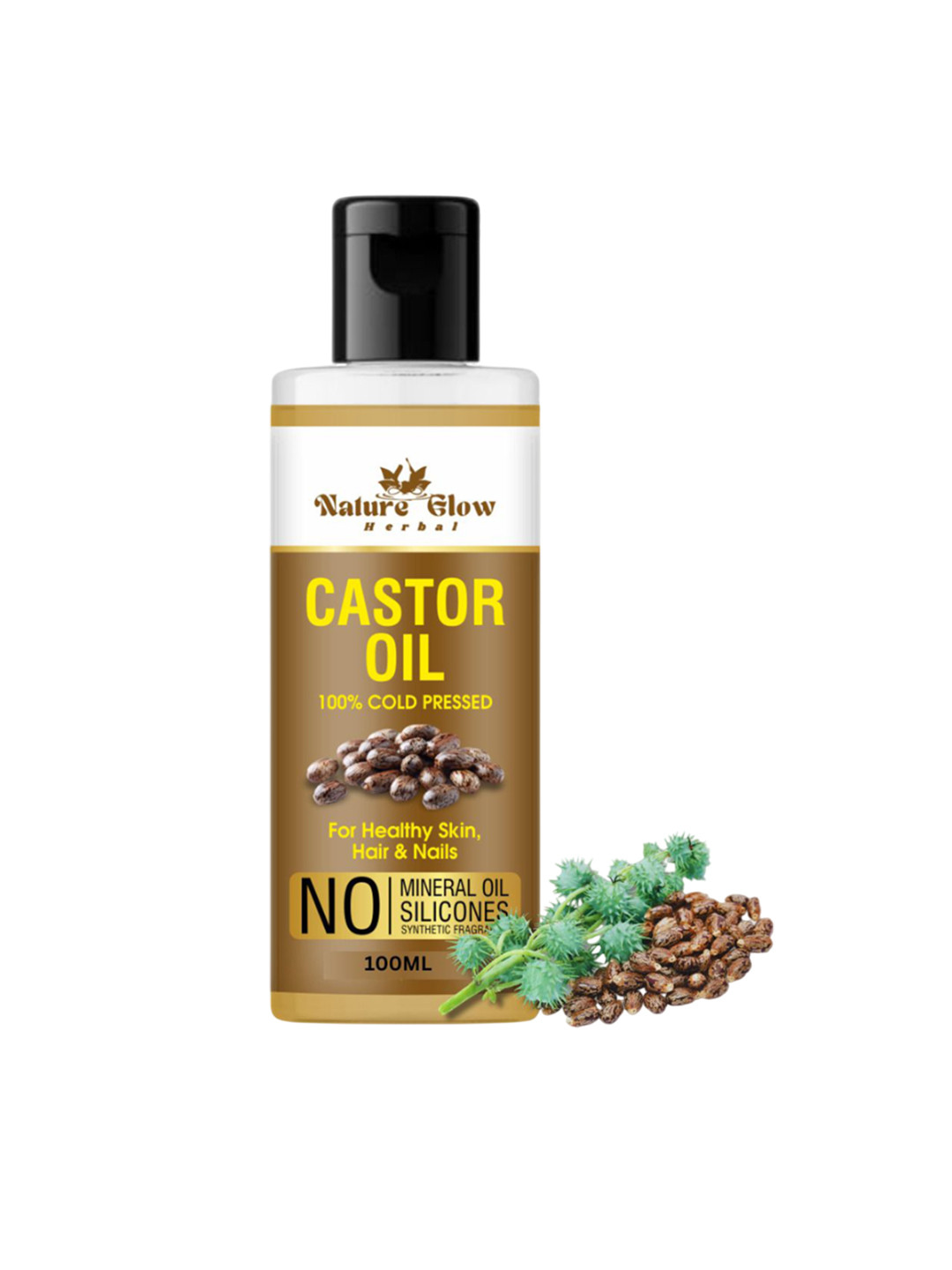 Nature Glow Herbal Castor Hair Oil For Moisturizing -100 ml