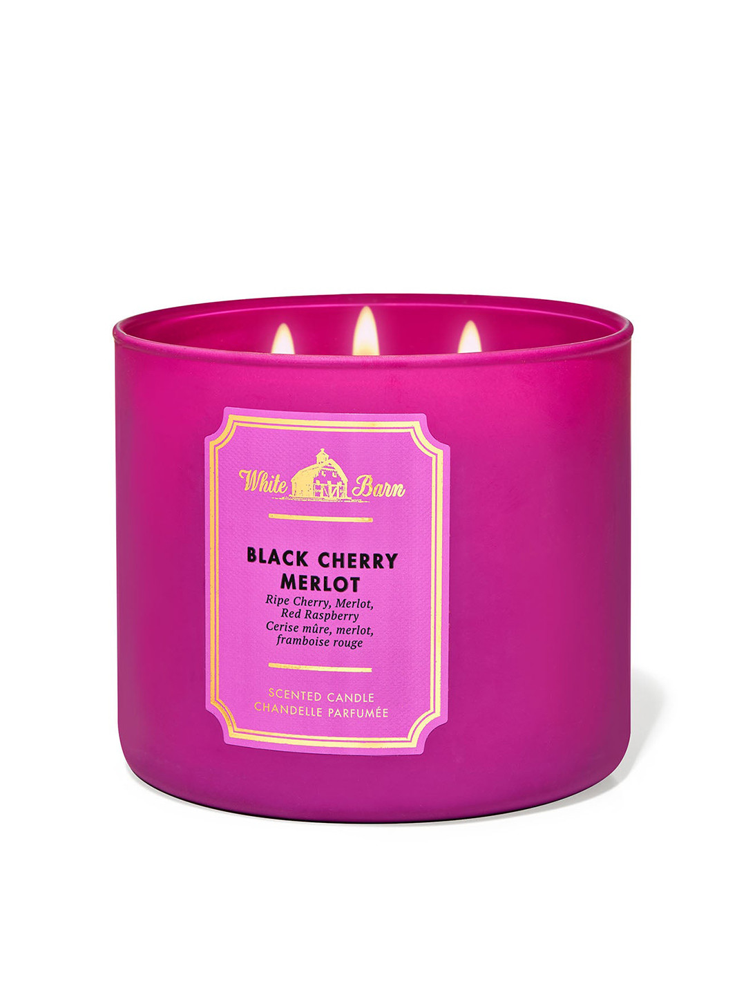 Bath & Body Works 3-Wick Candle Merlot Black Cherry Merlot Solid Jar Candles