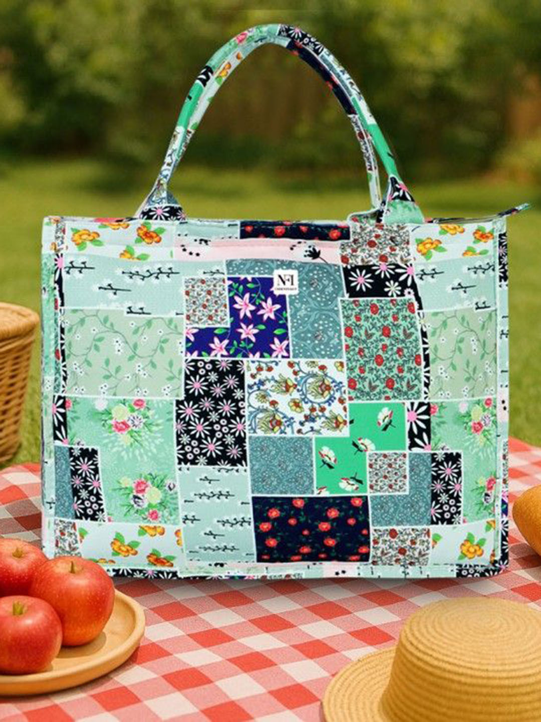 NFI essentials Canvas Floral Printed Tote Bag