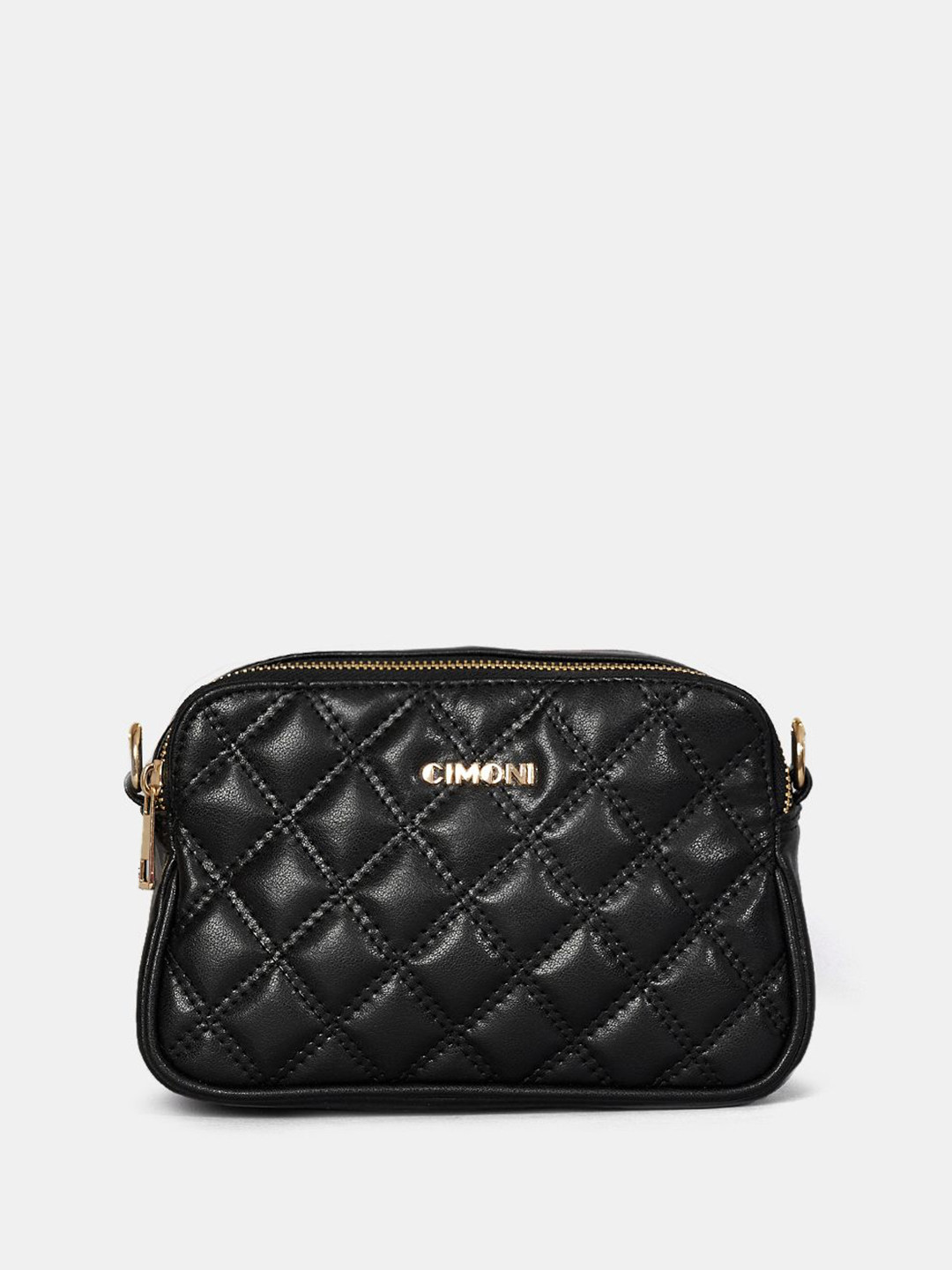 CIMONI Brand Logo Crossbody Sling Bag With Quilted