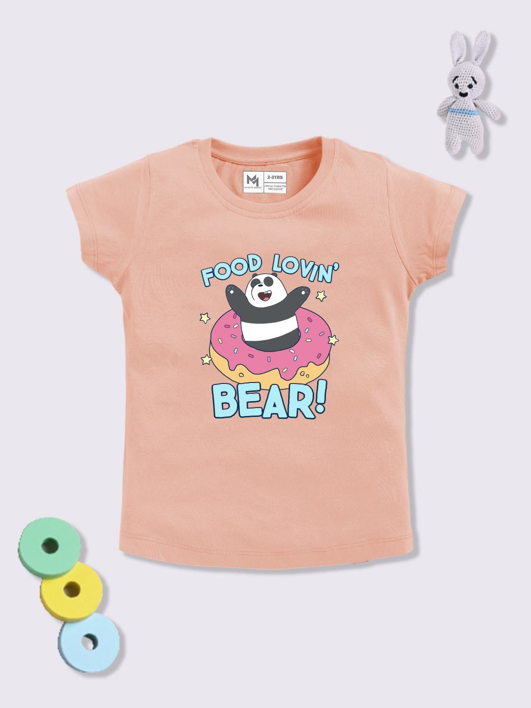 YK X Minute Mirth Infant Girls We Bare Bears Printed Pure Cotton T-shirt
