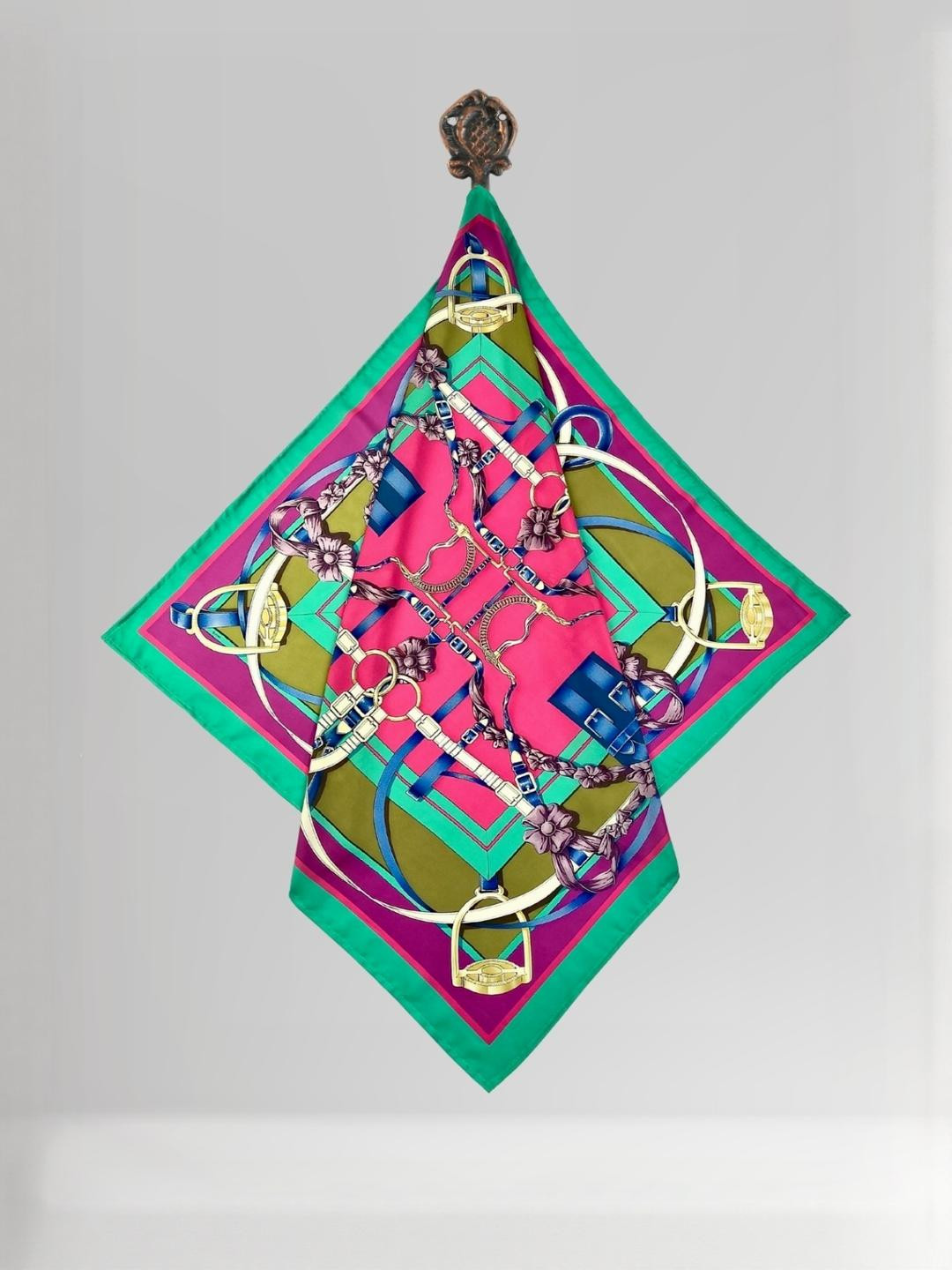 KLISHAA ART Women Digital Print Silk Scarf