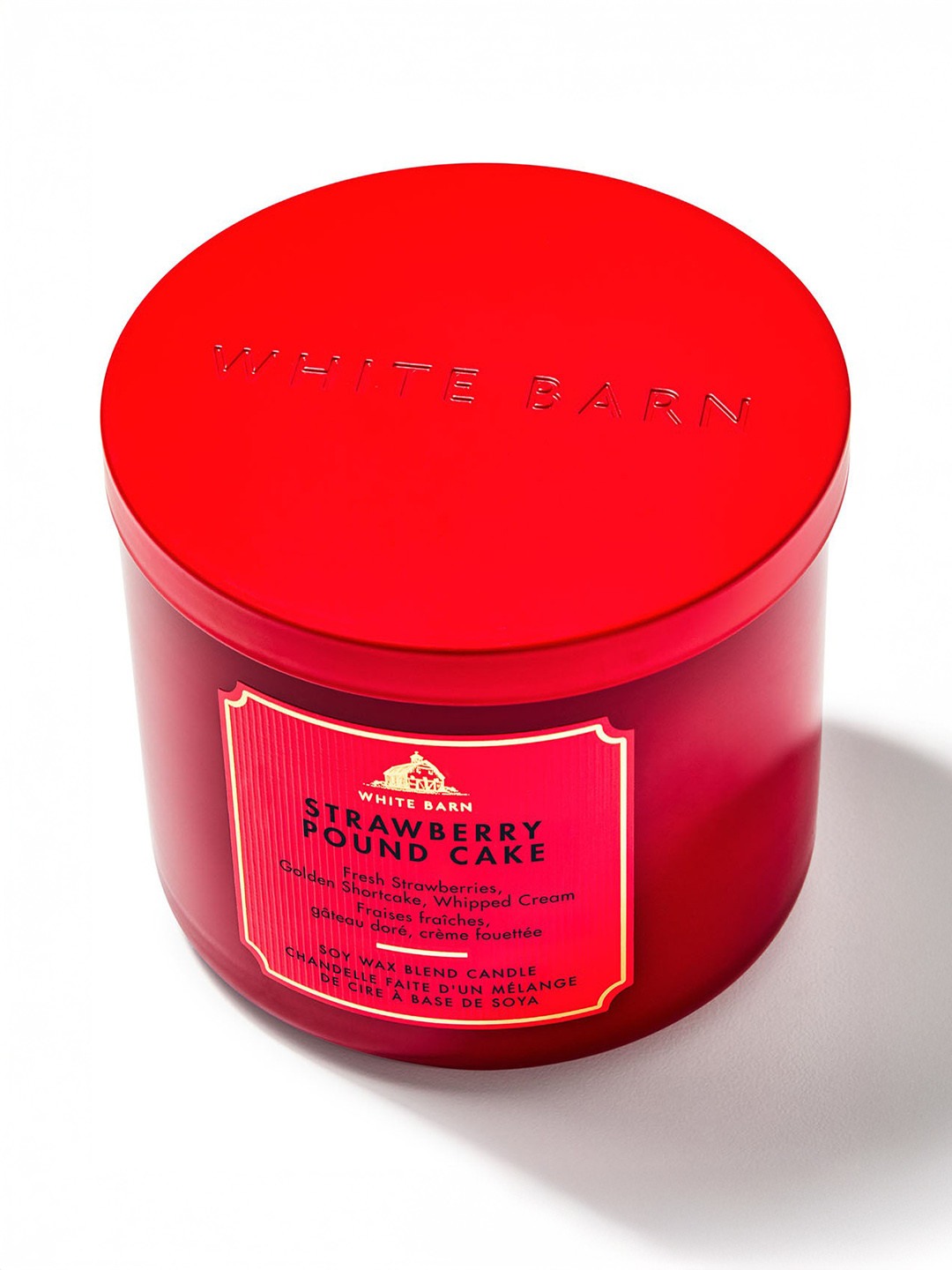 Bath & Body Works Strawberry Pound Cake 3-Wick Scented Candle - 411g