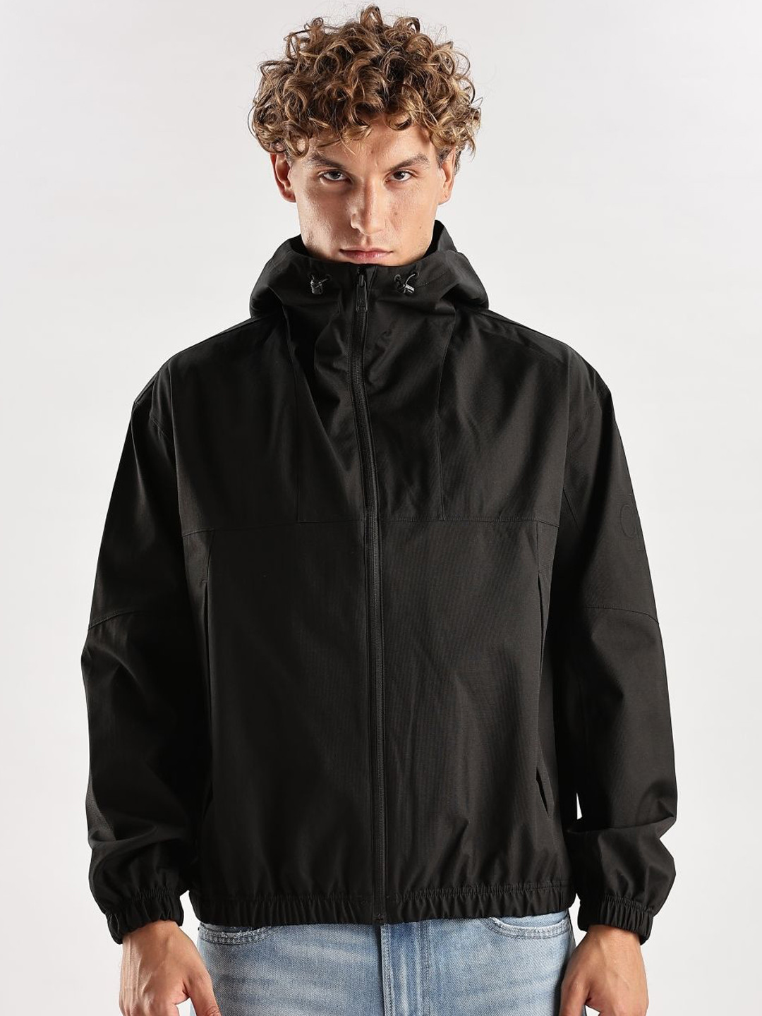 Calvin Klein Jeans Hooded Open Front Jacket