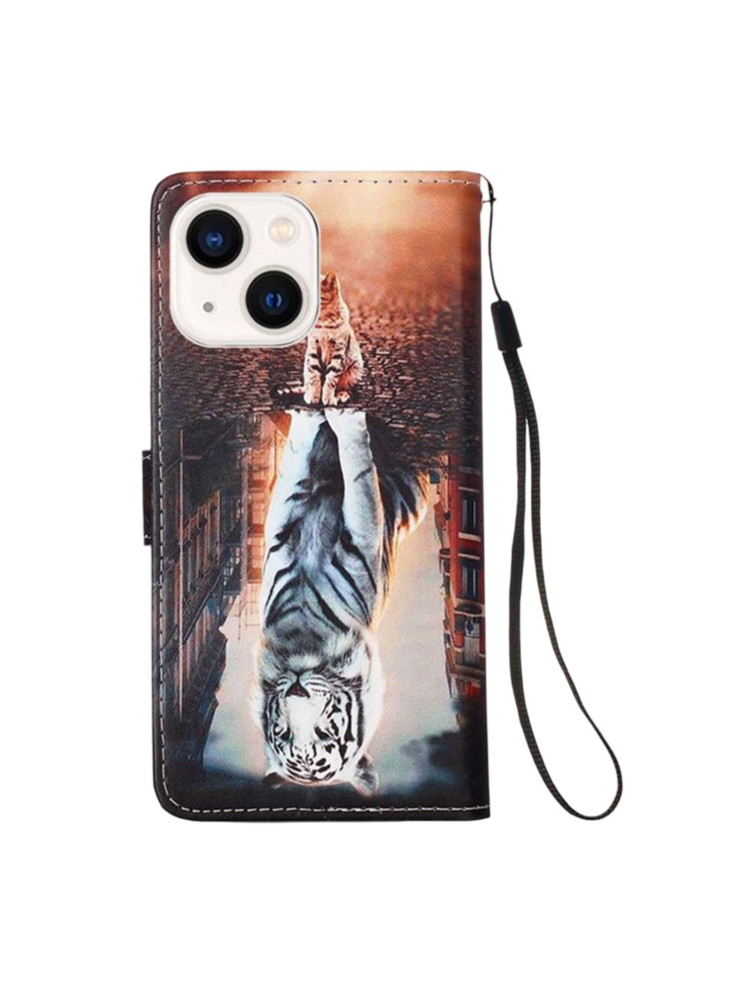 PEEPERLY Conversational Printed iPhone 15 Plus Card Holder Flip Case Mobile Accessories