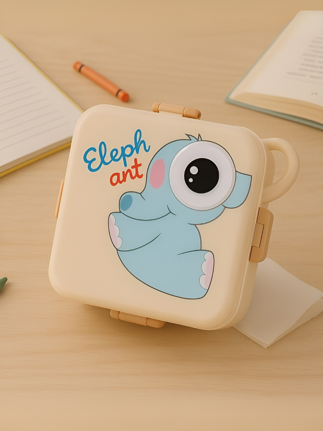 Myntra Elegant Homes Beige Stainless Steel Dishwasher And Microwave Safe Lunch Box