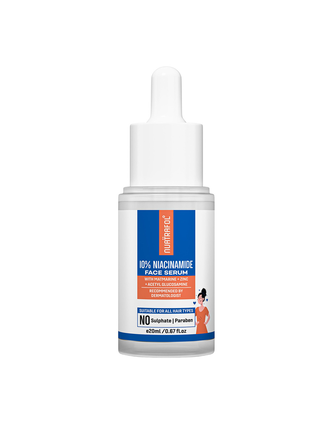 NUATRAFOL 10% Niacinamide Lightweight Water-Based Face Serum - 20 ml