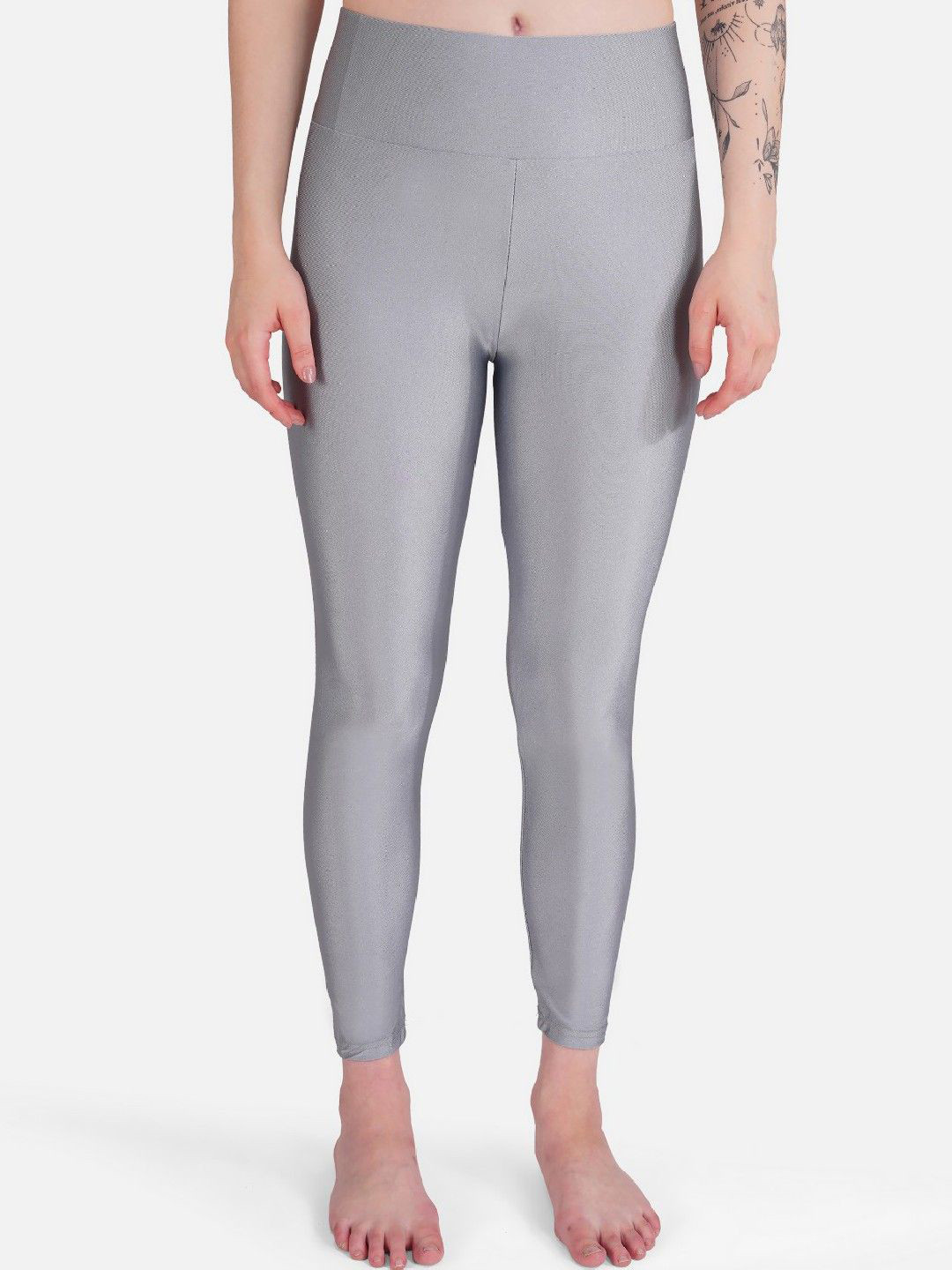 TOMKOT High Waist Glossy Activewear Gym Pants Shinny Sports Tights