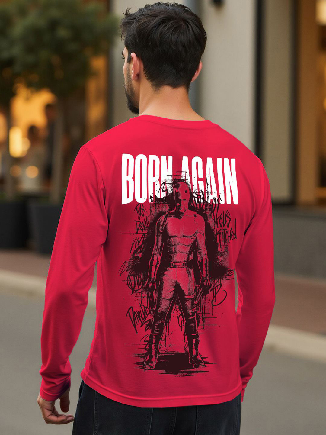 Bewakoof Men Daredevil Graphic Printed Round Neck Pure Cotton T-shirt