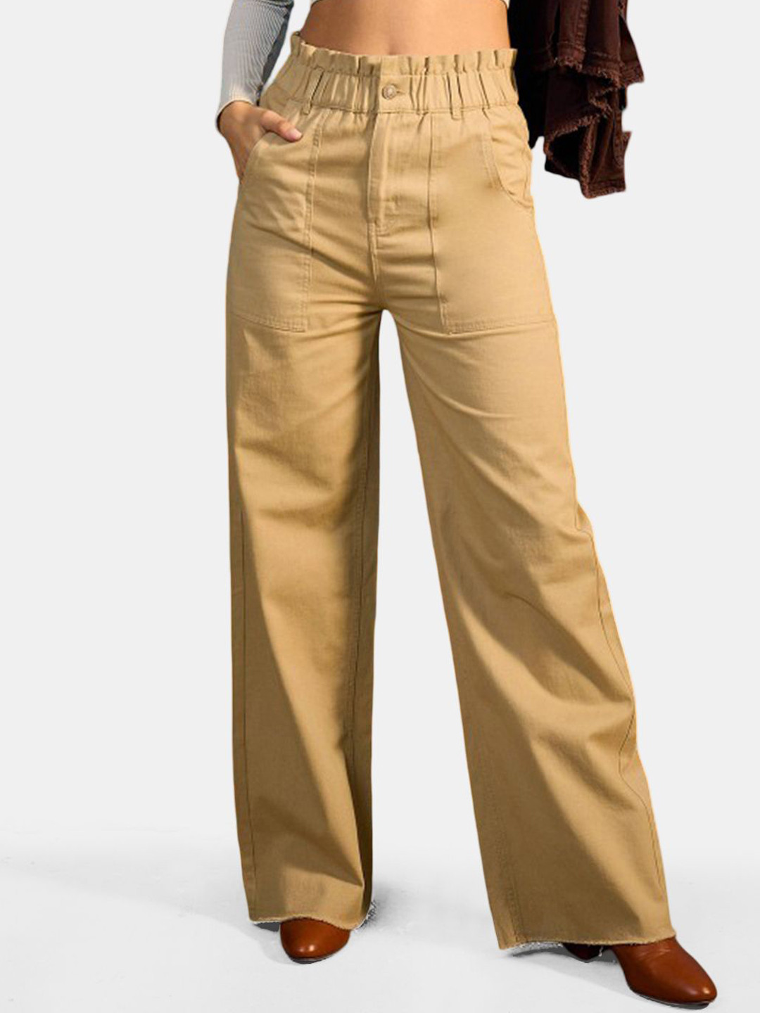 The Roadster Lifestyle Co. Women Cotton Straight-Fit High-Rise Jeans
