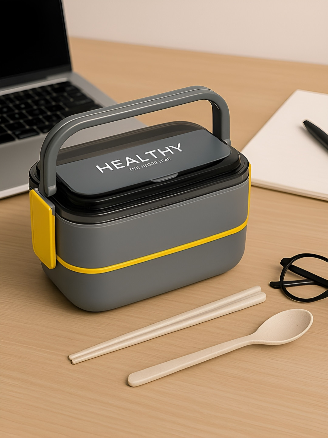 Myntra Elegant Homes Grey Stainless Steel Bento Lunch Box
