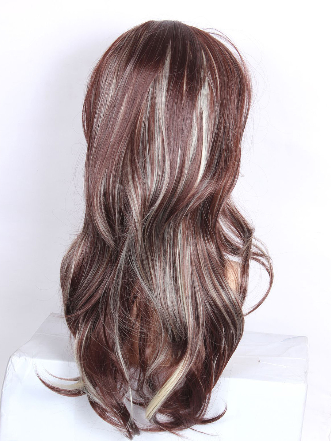 RITZKART Halo Wavy Toupee Hair Extension- Brown & Blond - 28 Inch