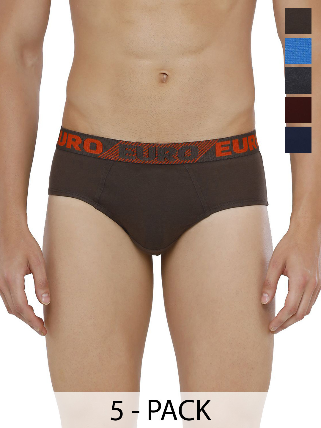 Euro Pack Of 5 Assorted Basic Briefs Euro-Micra-Brief-5