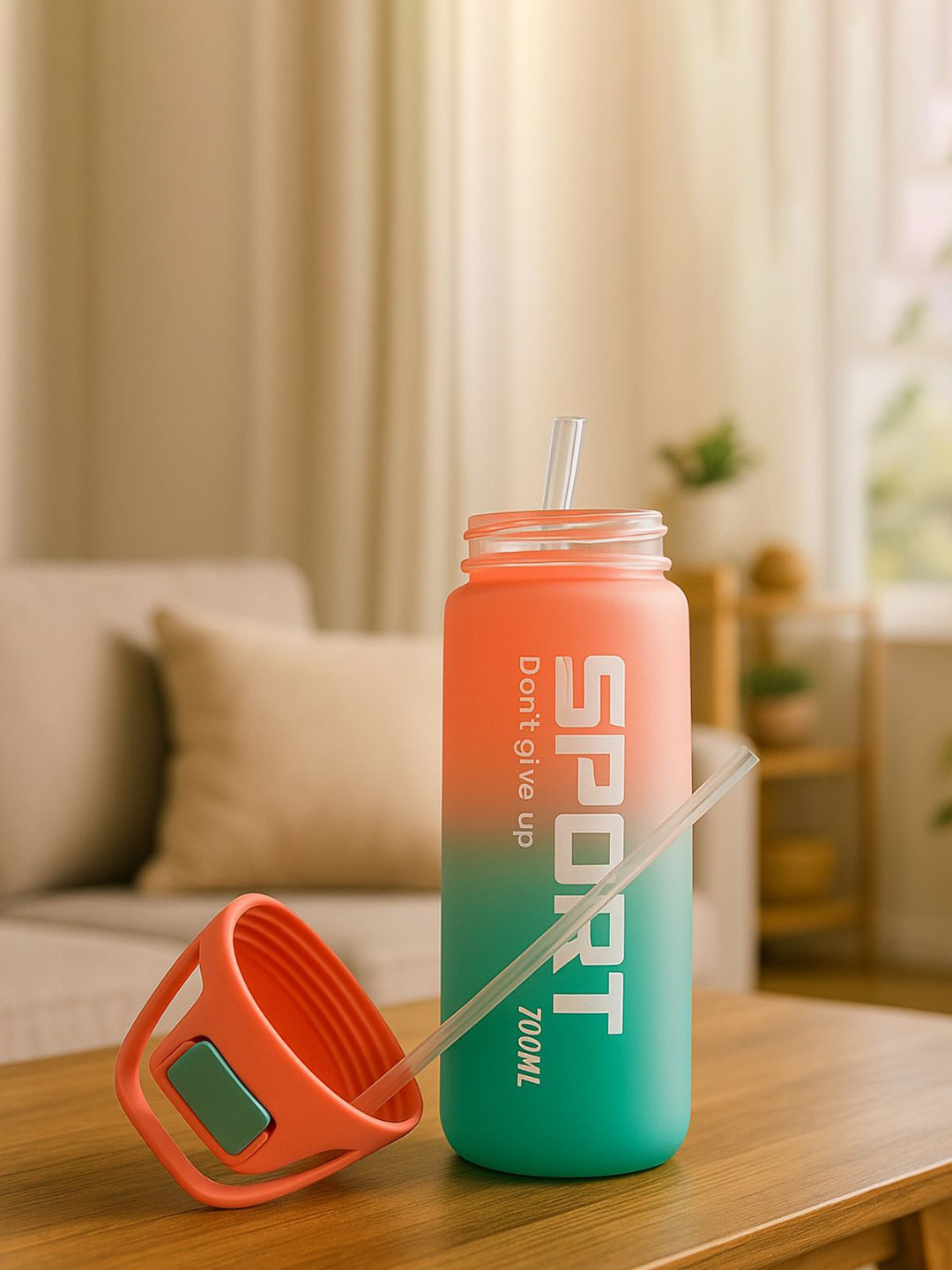 GUCHIGU Kids Sipper Water Bottle With Straw 700ml