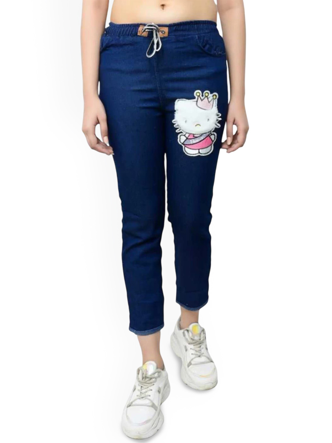 MIRAKSH Girls Comfort Regular Fit Mid-Rise Low Distress Jeans