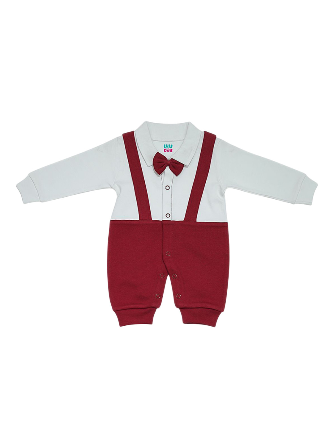 LUV-DUB Infant Boys Colourblocked Pure Cotton Romper