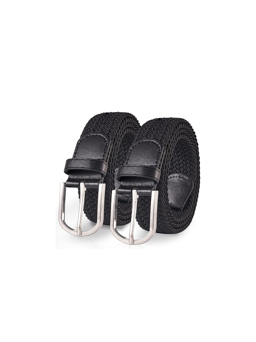 Infispace Pack of 2 Men Braided Belt With A Tang Closure