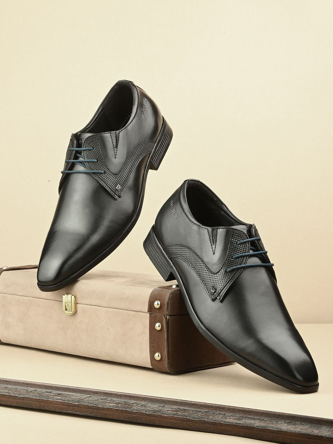 Valentino Men Genuine Leather Derby Shoes