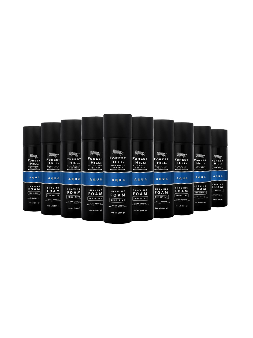 FOREST HILL Set Of 10 Aqua Cooling & Hydrating Shaving Foam - 264 g Each