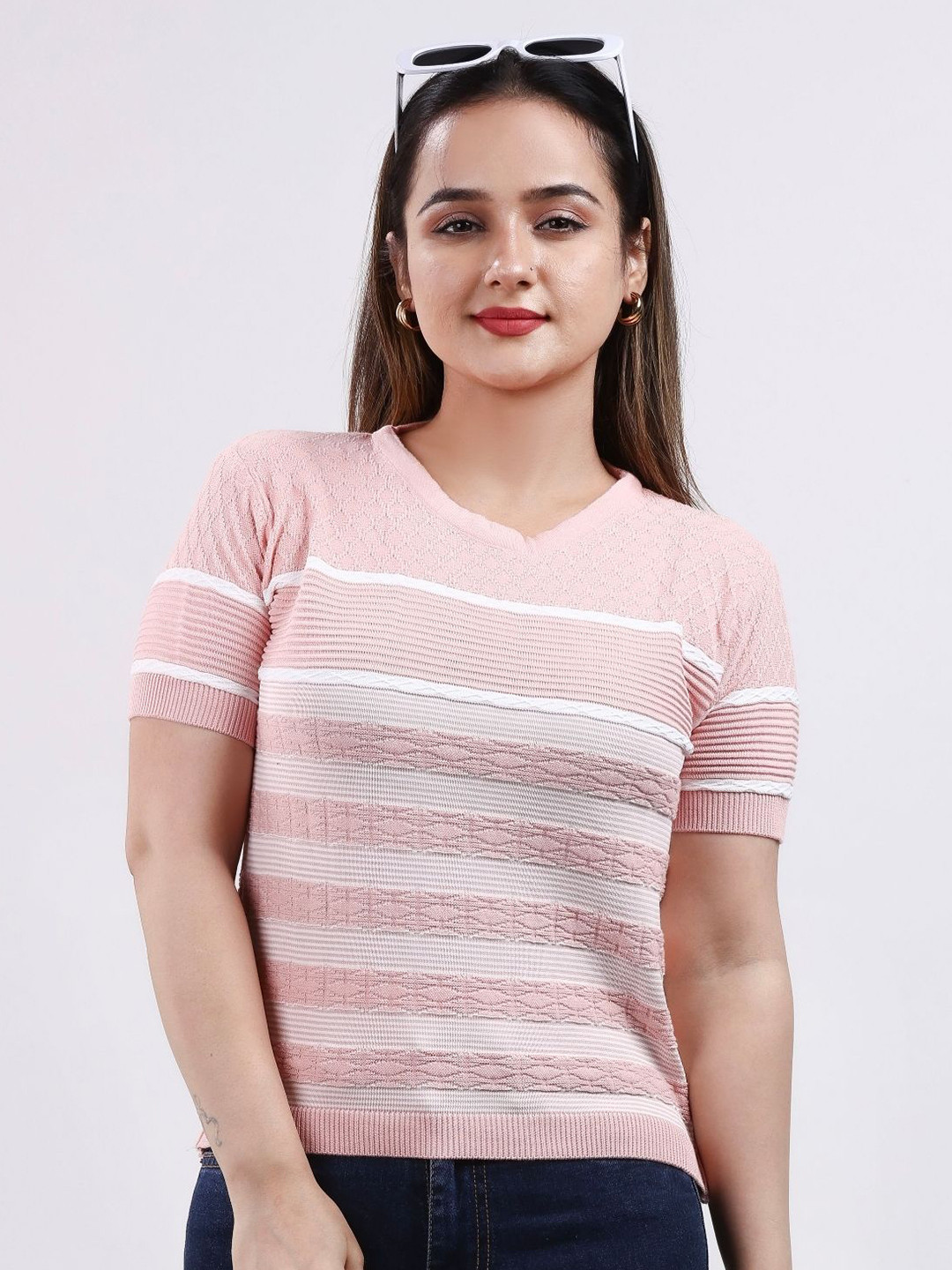 FEVERFEW Women Short Sleeves Cotton Top