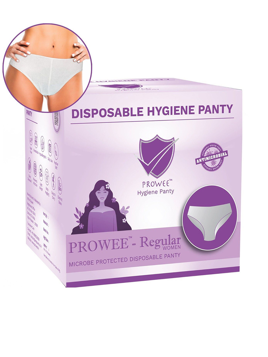 Prowee Plus Size Disposable Antifungal No Visible Panty Lines Panty