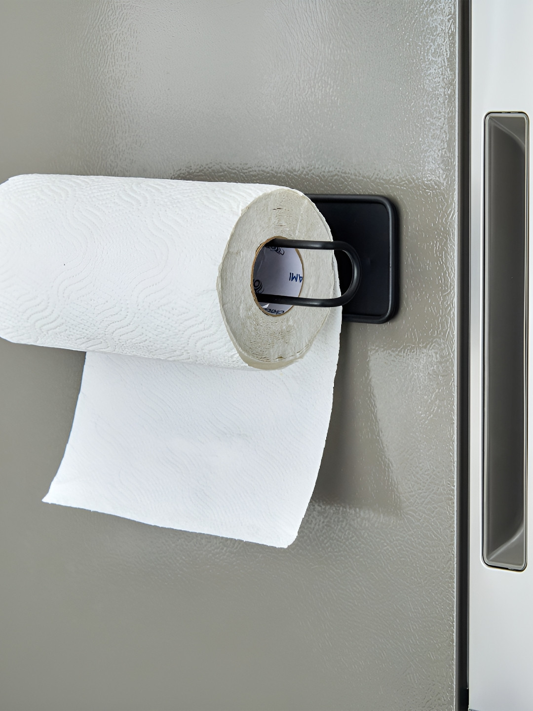 Home Centre Orion Hooks Magnus Black Metal Tissue Holder