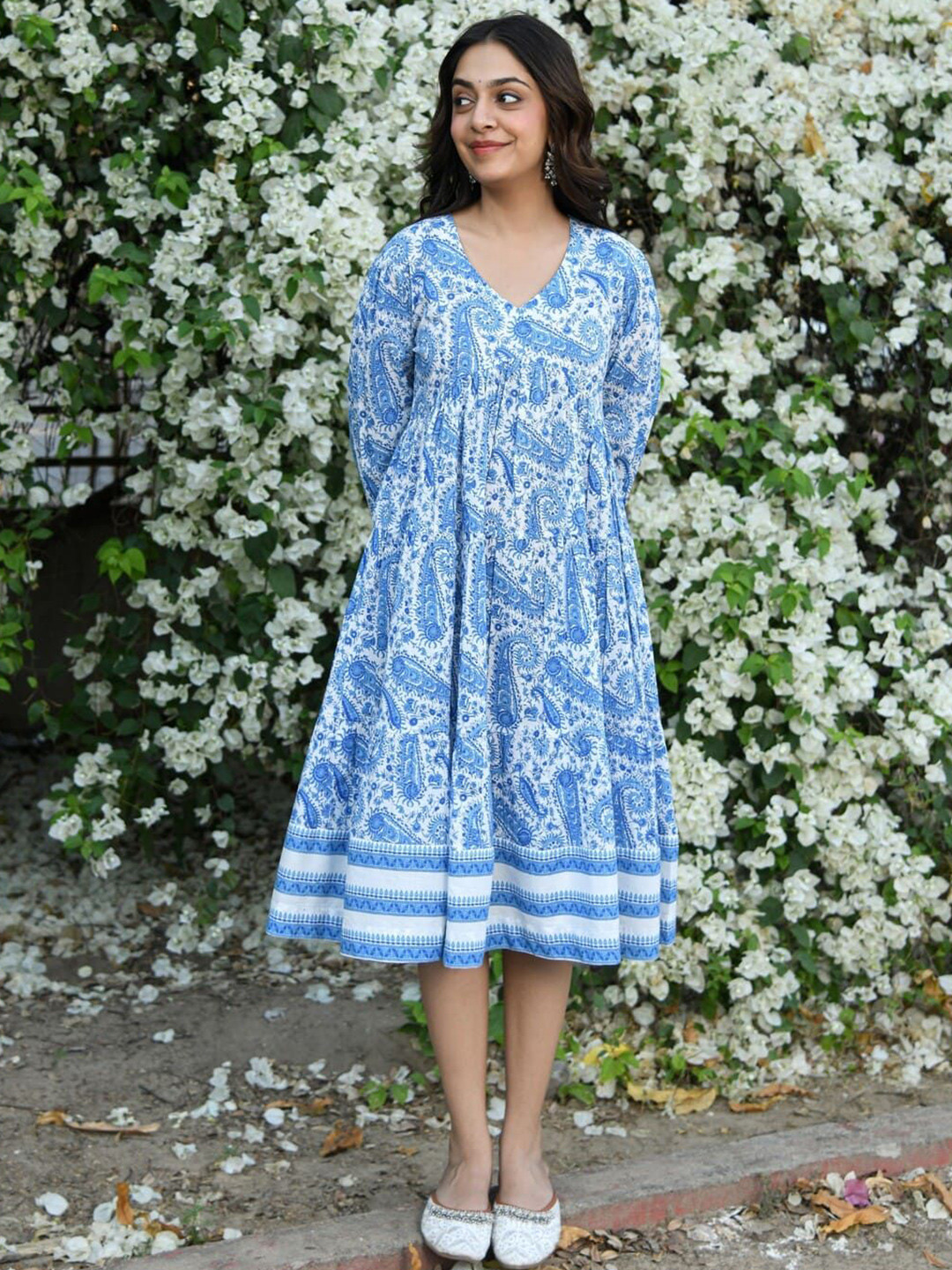 PINK CACTII Nargis Fit and Flare Dress