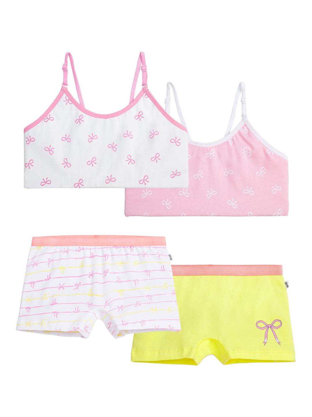 You Got Plan B Girls Pack Of 2 Floral Full Coverage Everyday Bra & Trunk Set