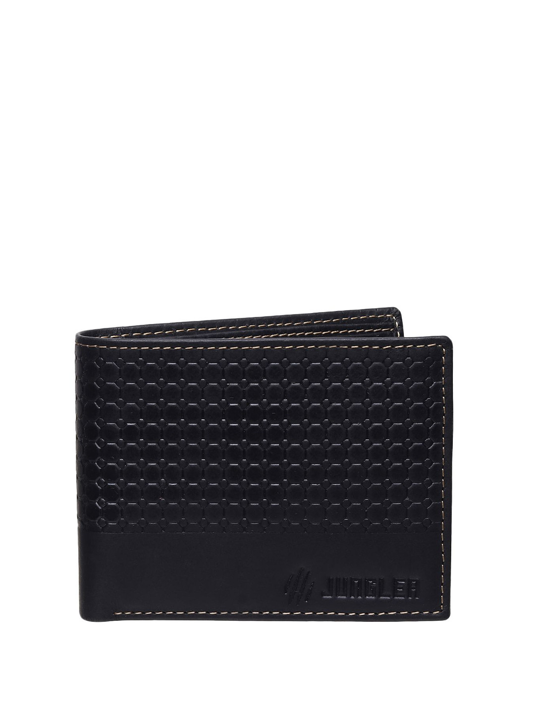 JUNGLER Men Leather Two Fold Wallet with SIM Card Holder