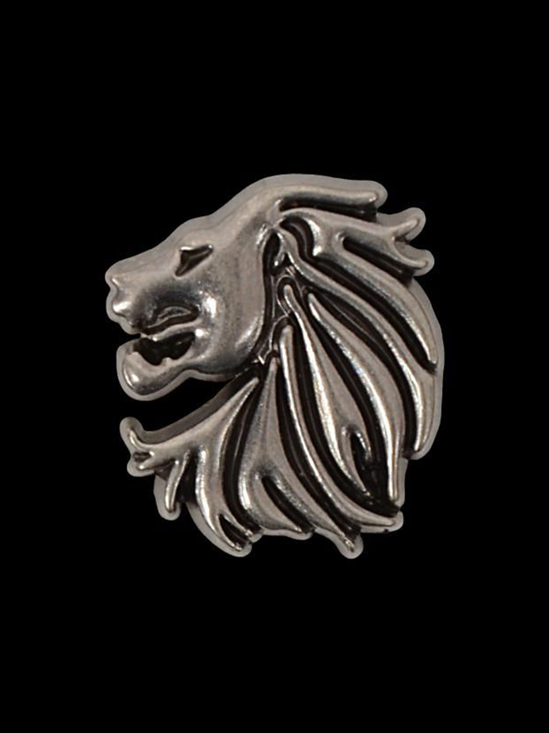 Curren Lion Head Minimal Brooch