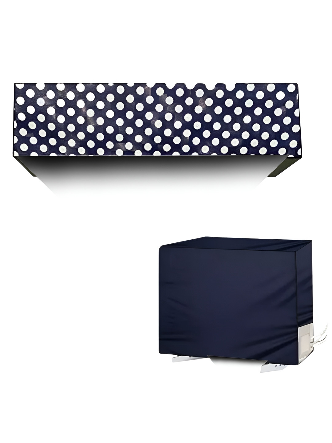 Kalra Magic Set Of 2 Purple Printed Outdoor & Indoor Air Conditioner Cover