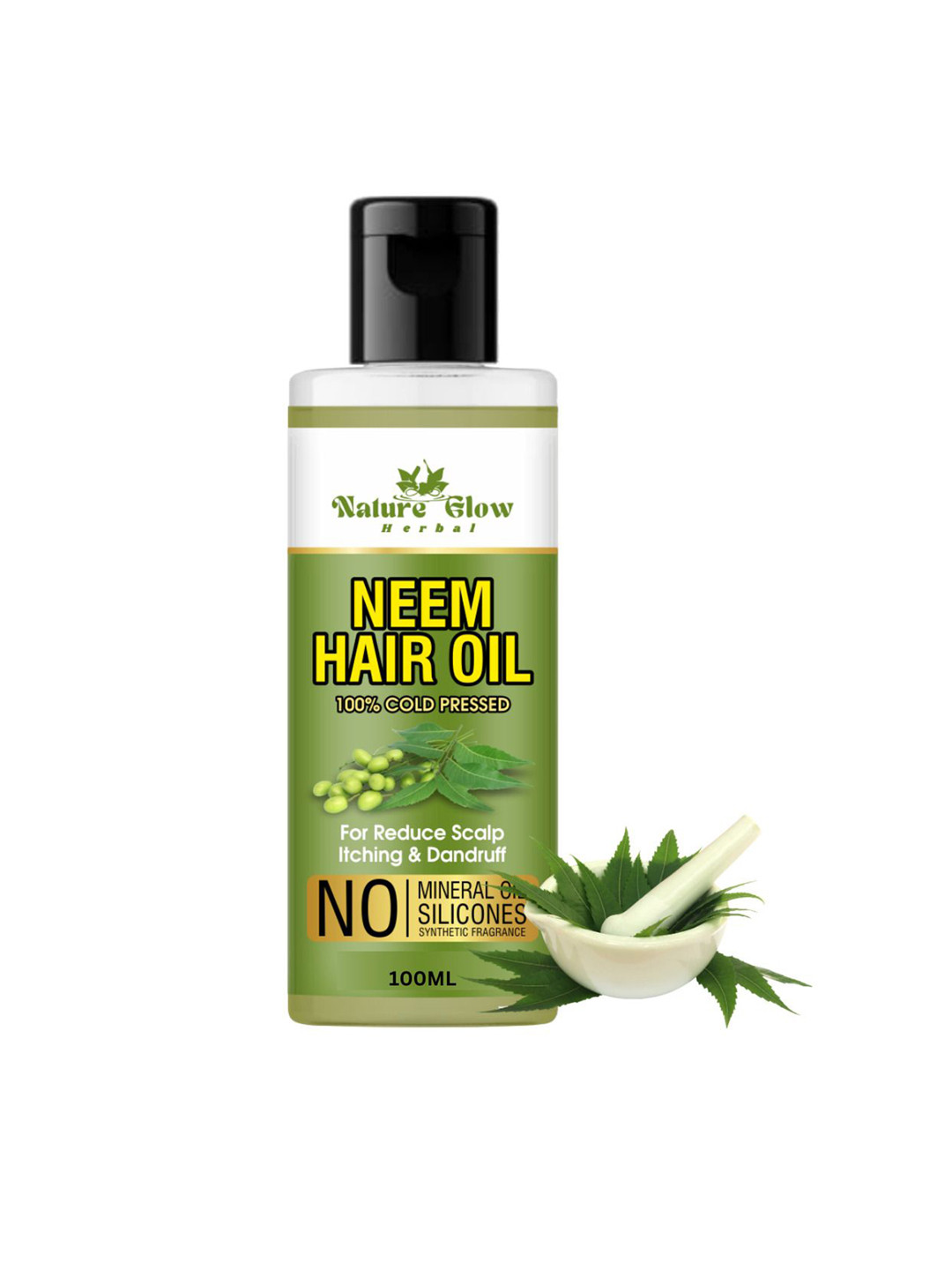 Nature Glow Herbal 100% Cold Pressed Neem Hair Oil - 100 ml