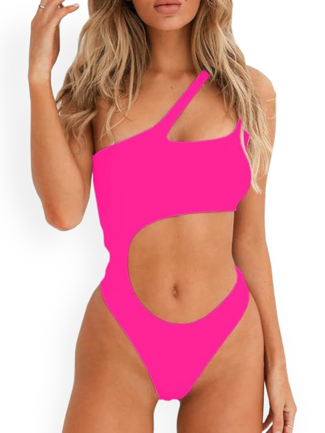BAESD One Shoulder Cut-Out Monokini Swimsuit