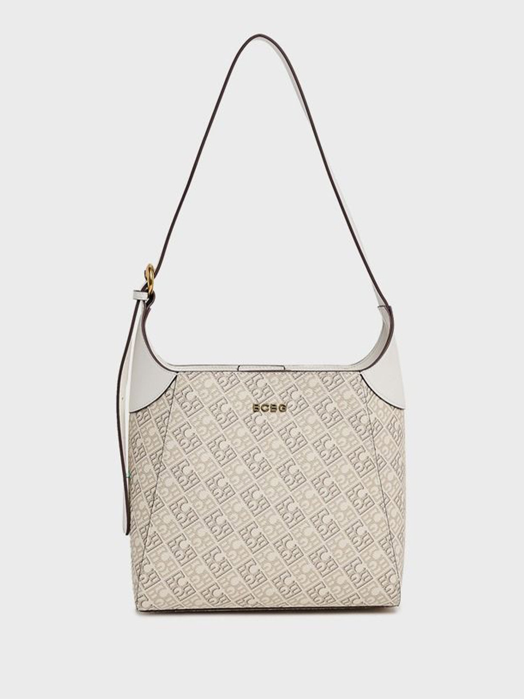 BCBG Brand Logo Printed Swagger Hobo Bag