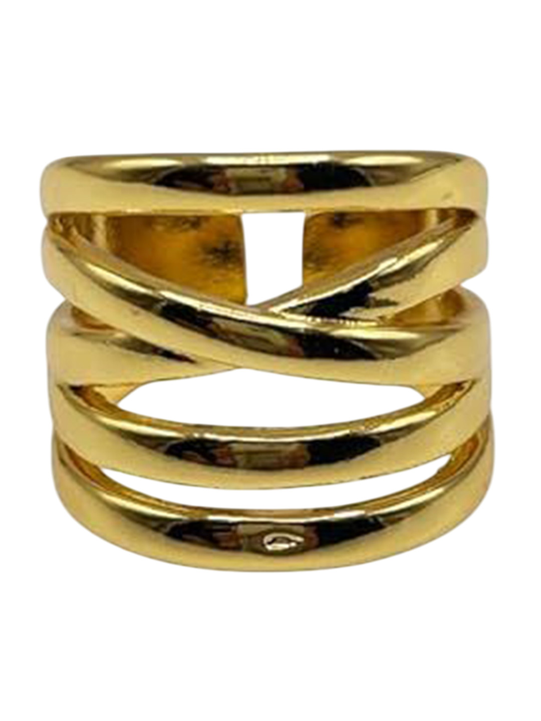 ISHI New York Gold-Plated Multi-Row Adjustable Finger Ring
