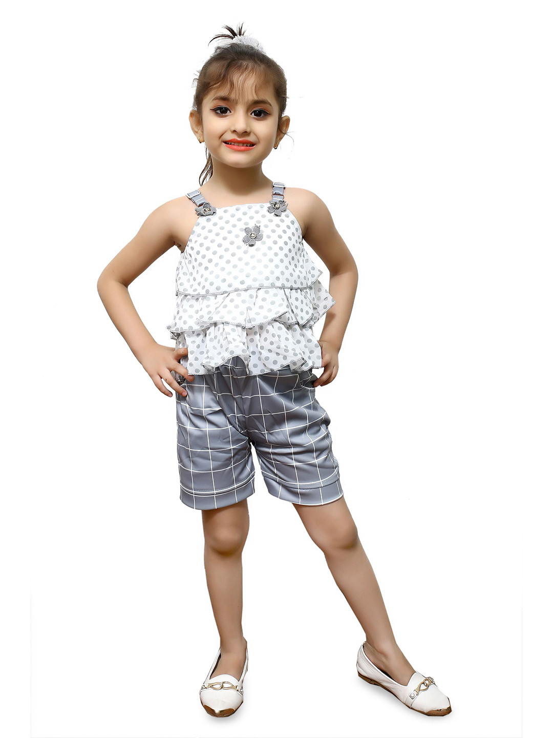 VALUE CREATION Girls Printed Top with Shorts