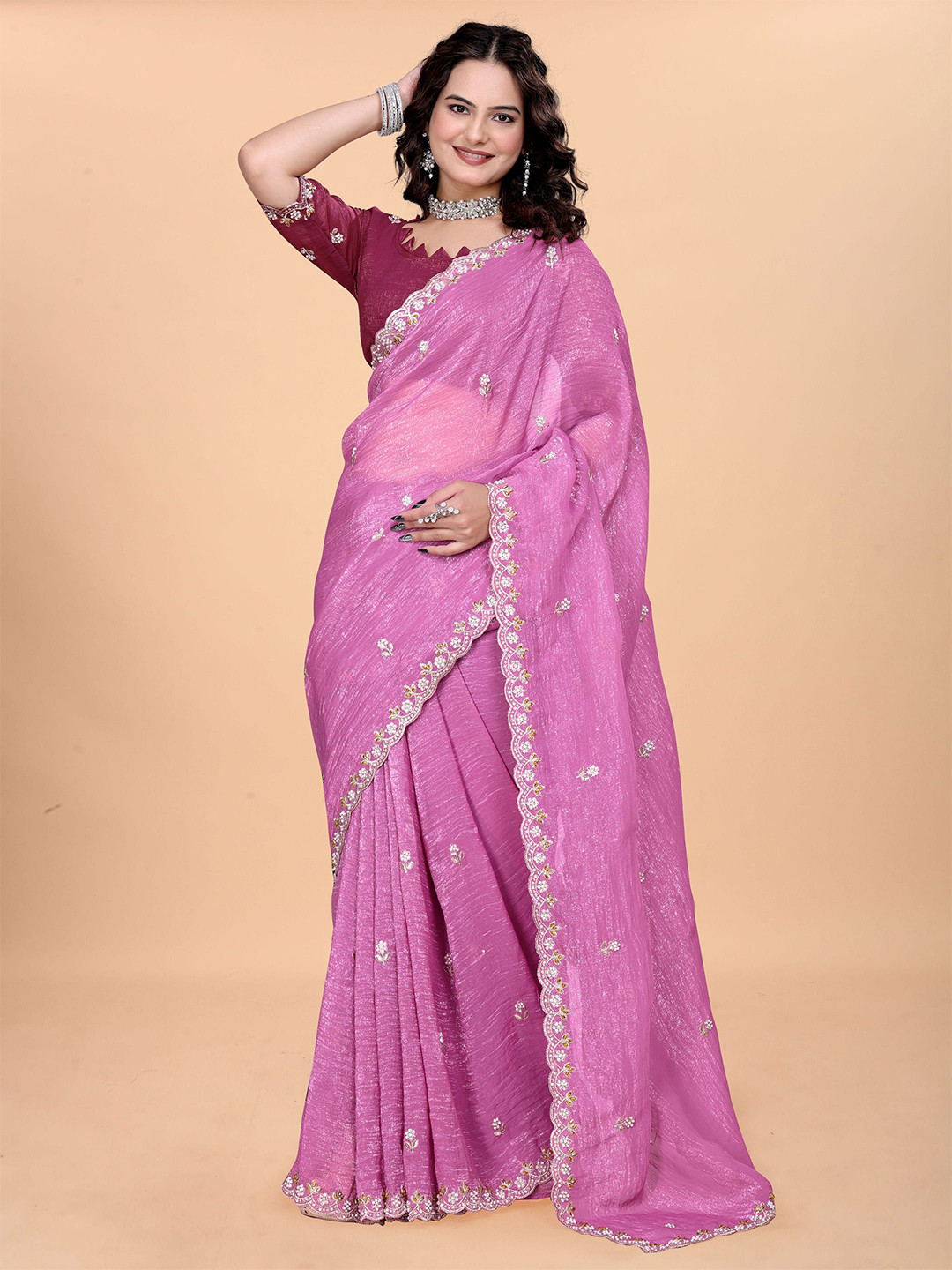 Sadika Embroidered Baluchari Saree