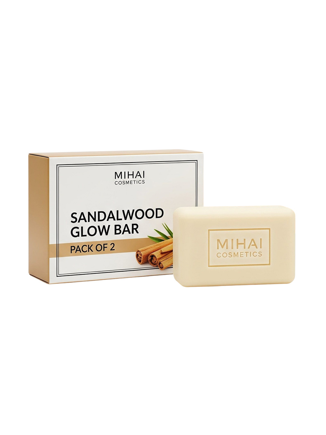 mihai Set Of 2 Sandalwood Bathing Soap- 100 g Each