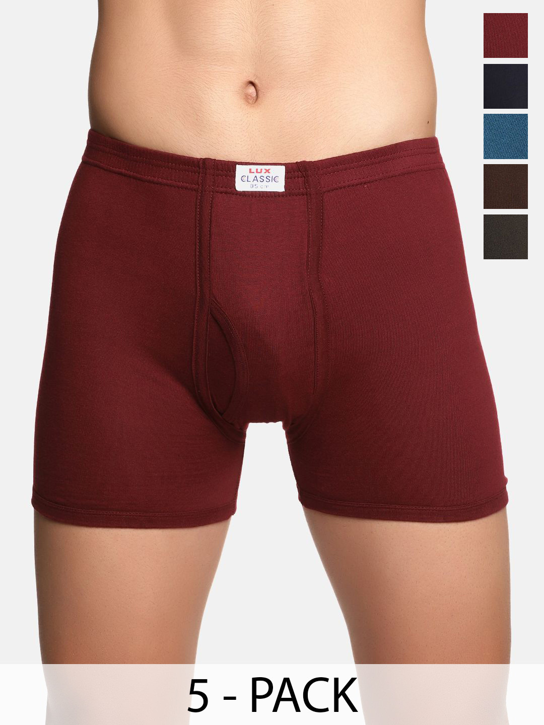Lux Classic Pack Of 6 Assorted Combed Cotton Trunks Lux-Classic-H-Drawer-IE-6